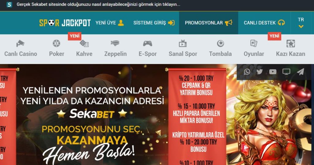 Sekabet Hesap Açma İşlemleri
